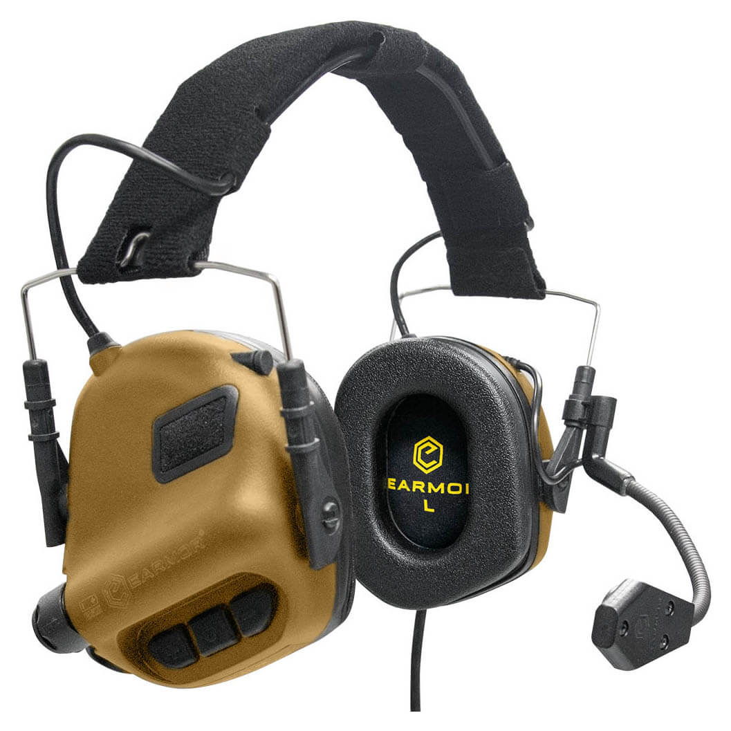 OPSMEN Tactical Earmor M32H Elektronische Hoofdtelefoon voor FAST Helmen (zwart